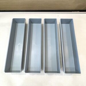 Vintage Rubbermaid Blue Interlocking Drawer Organizer Bins Set Of 4 Utility Shop
